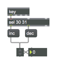 Change number box with key