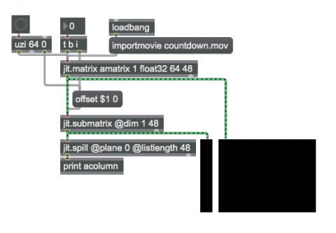 Get column from jit.matrix