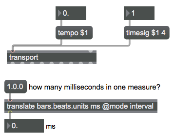 kom sammen kind Universel The translate object updates its output when the tempo changes | Max  Cookbook